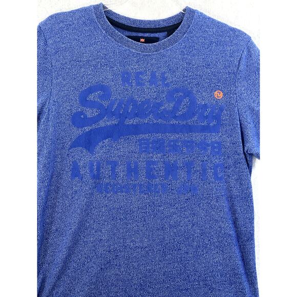 Superdry Medium Vintage Logo Graphic T-Shirt Short Sleeve Crew Neck Casual Blue - Picture 4 of 9